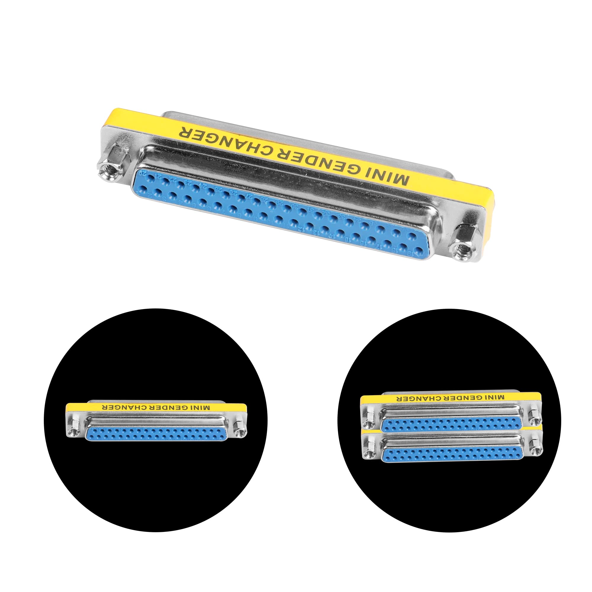 MEIRIYFA DB37 37 Pin Gender Changer D-SUB 37Pin Female to Femake